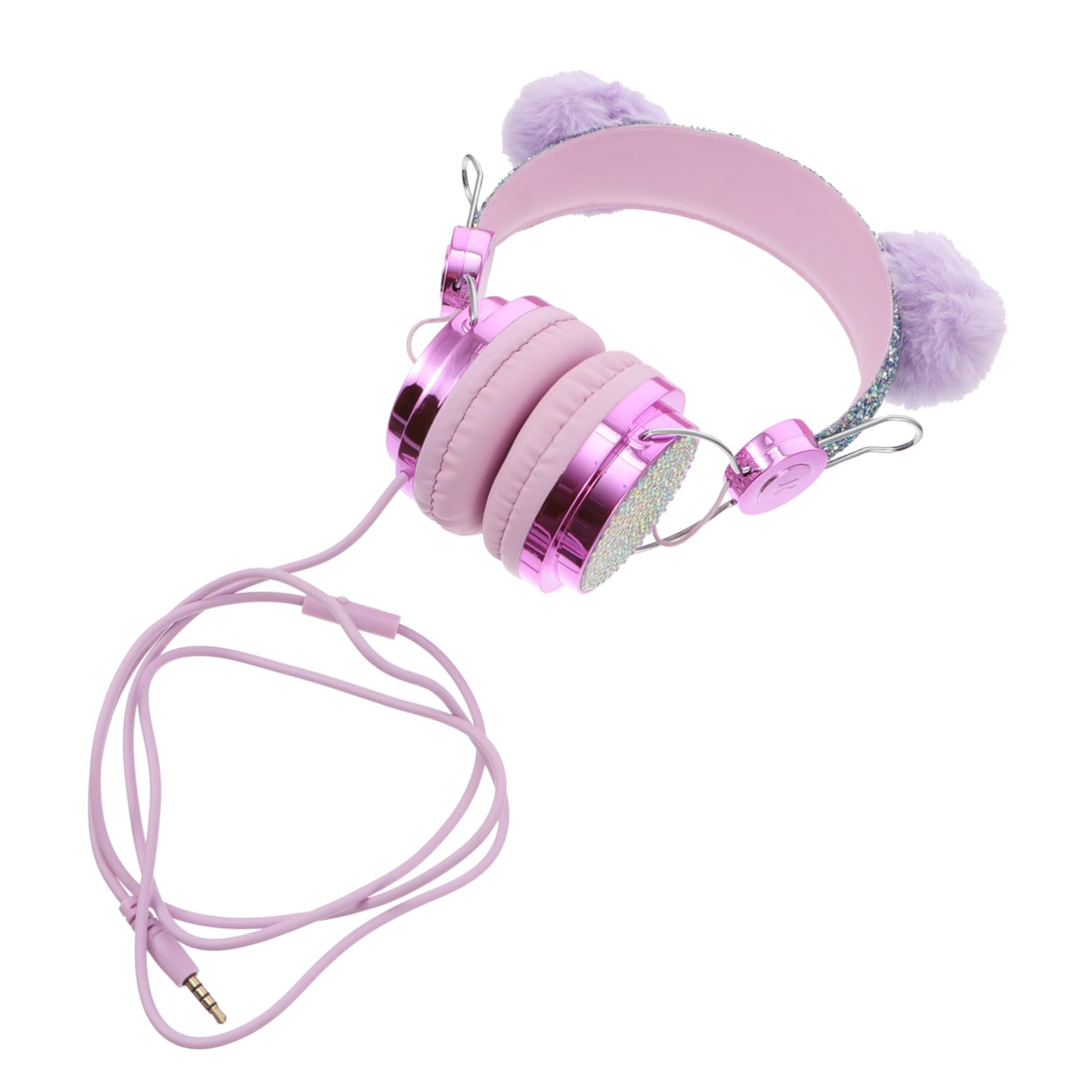 Mikikit 2 Pz Cuffie Cuffia Da Gioco Stereo Cuffia Con Orecchie Di Gatto Auricolare Per Ragazze Per Bambini Cablata Con Microfono Sopra L'auricolare Addominali Ragazza Bambino