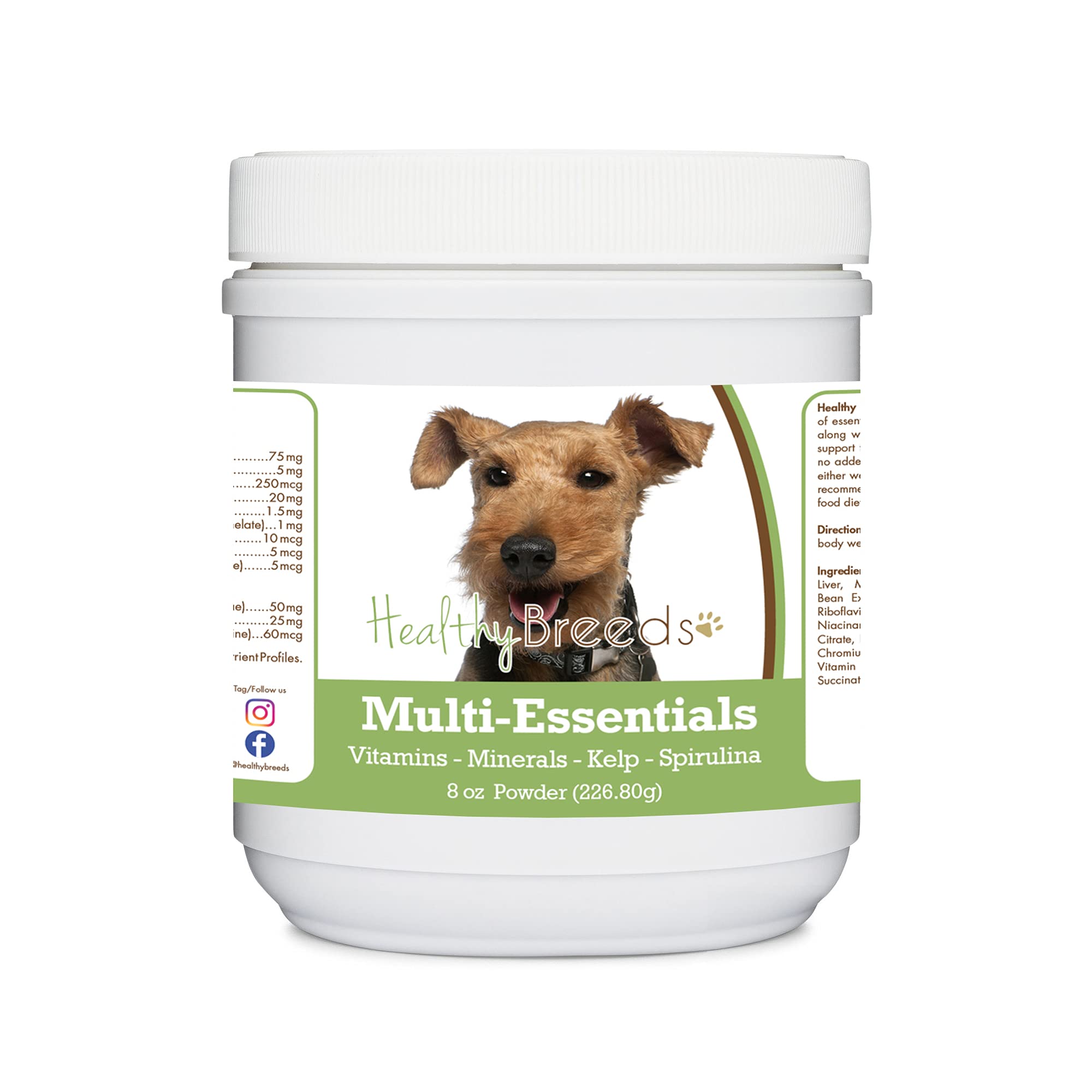 Healthy Breeds Welsh Terrier Multi-Essentials Powder for Dogs - an Ideal Supplement of Vitamins, Minerals &amp; Antioxidants for Your Dog - 8 oz