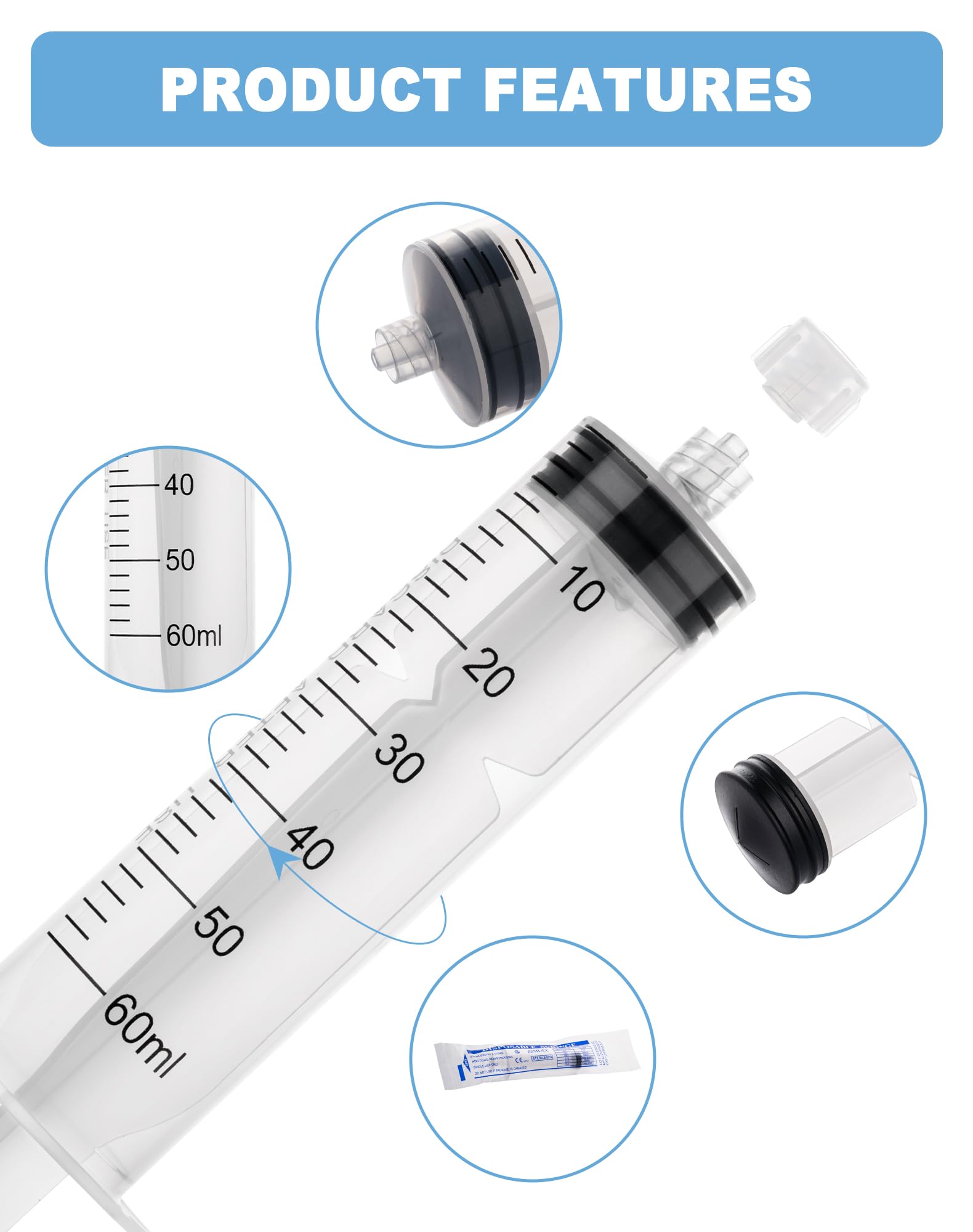 60mL Syringes without Needle, Sterile, Individually Wrapped — Amazon image 5