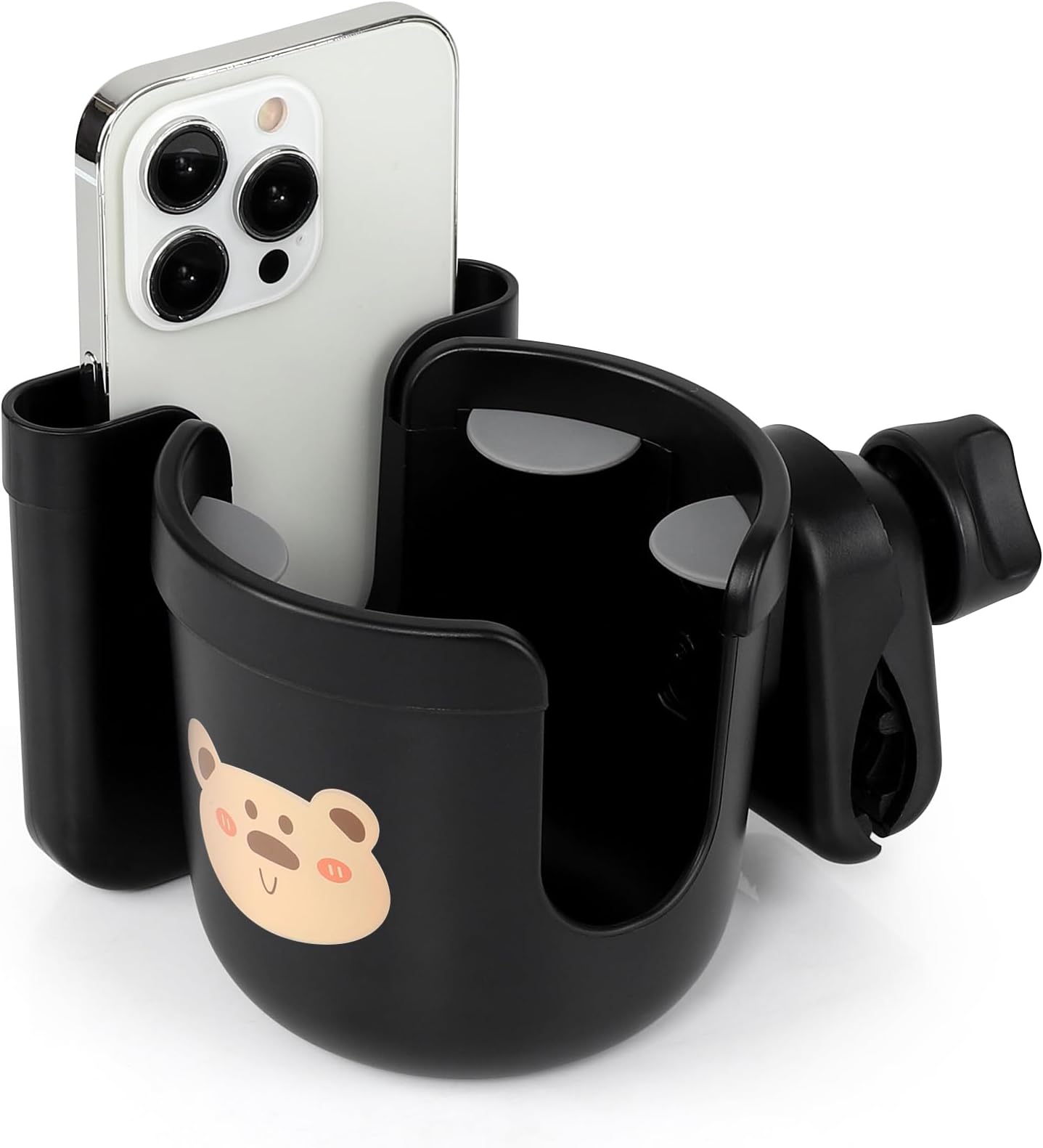 Accmor 2-in-1 Walker Cup Holder with Phone Holder, Wheelchair Cup Holder, Rollator Cup Holder, Cup Phone Holder for Walker, Wheelchair, Rollator, Mobility Scooter