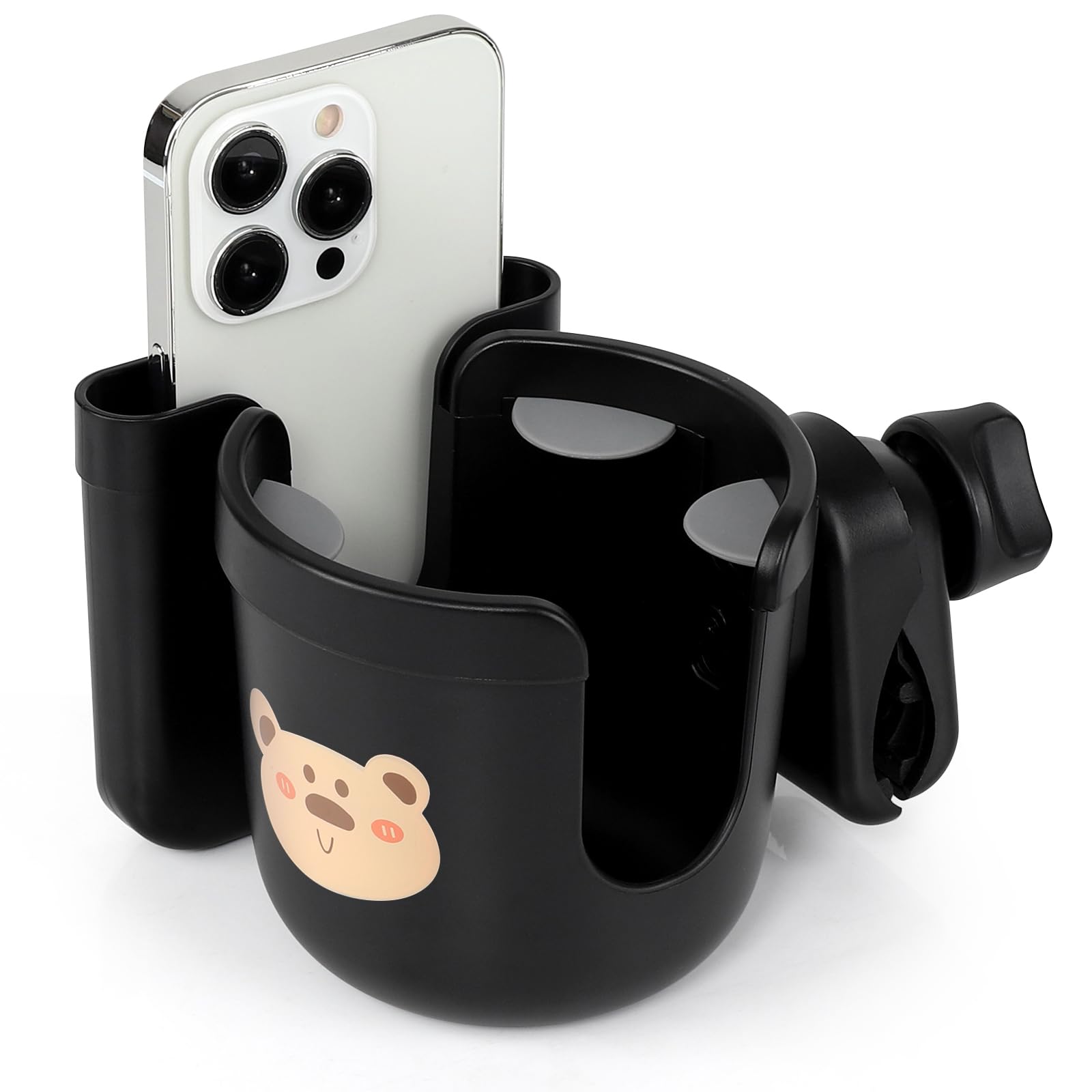 Accmor Wheelchair Cup Holder with Phone Holder, ﻿Universal 360° Rotatable Walker Cup Holder Rollator Scooter Accessory