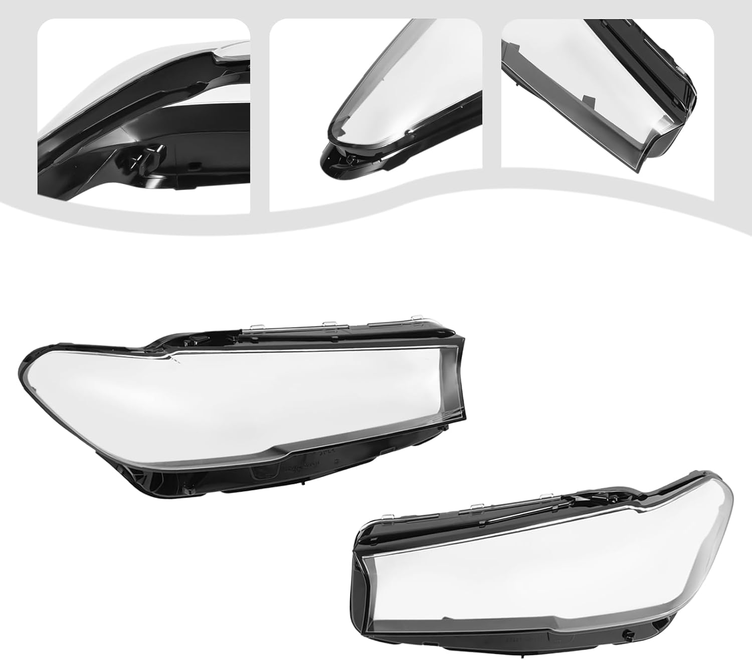Headlight Lens Cover for 2019 2020 2021 2022 BMW 5 Series G30 520i 530i 540i 550i, Left and Right Side Clear Headlamp Covers