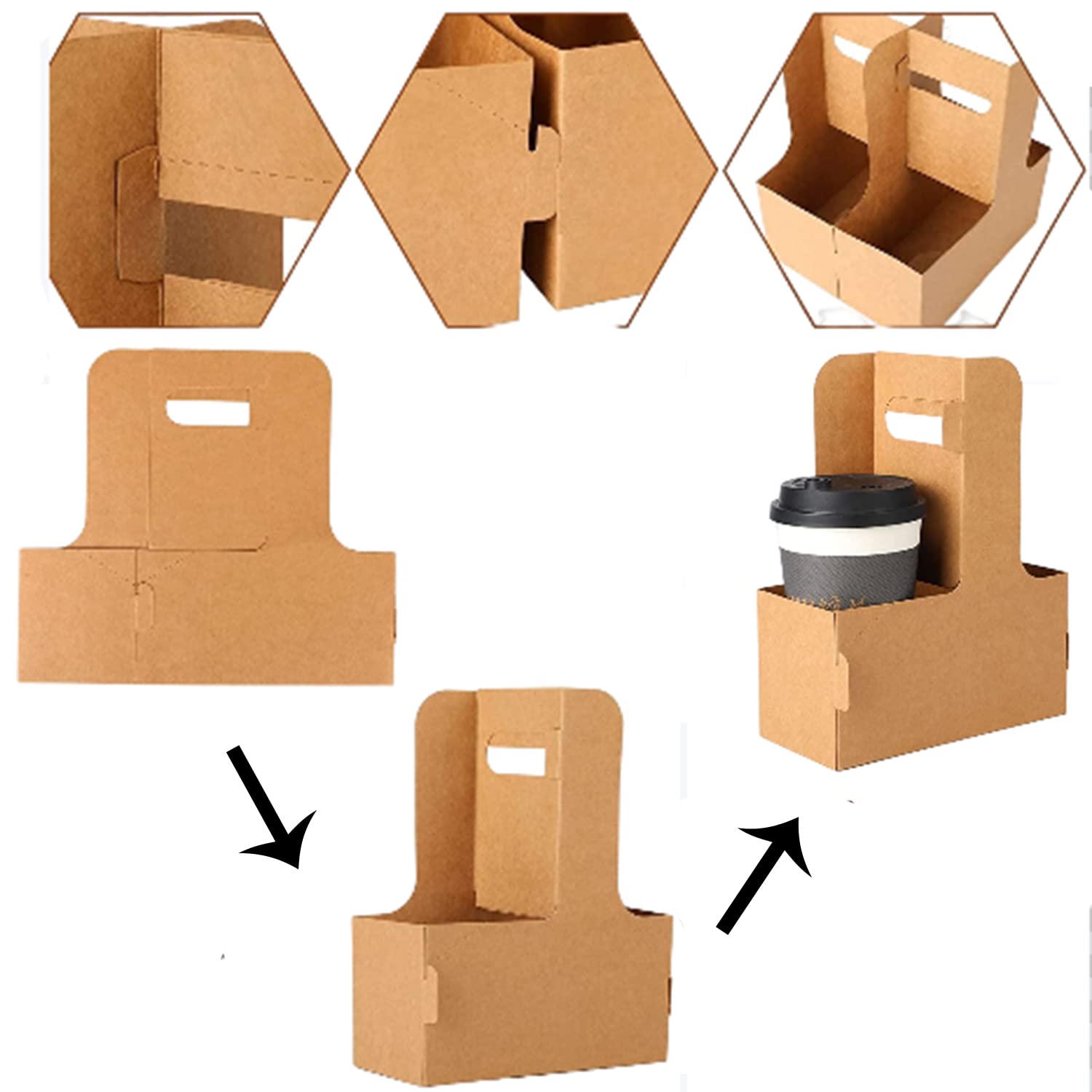 Amazon.com: YANQINQIN Coffee Jacquard Box,Drink Carrier Handled