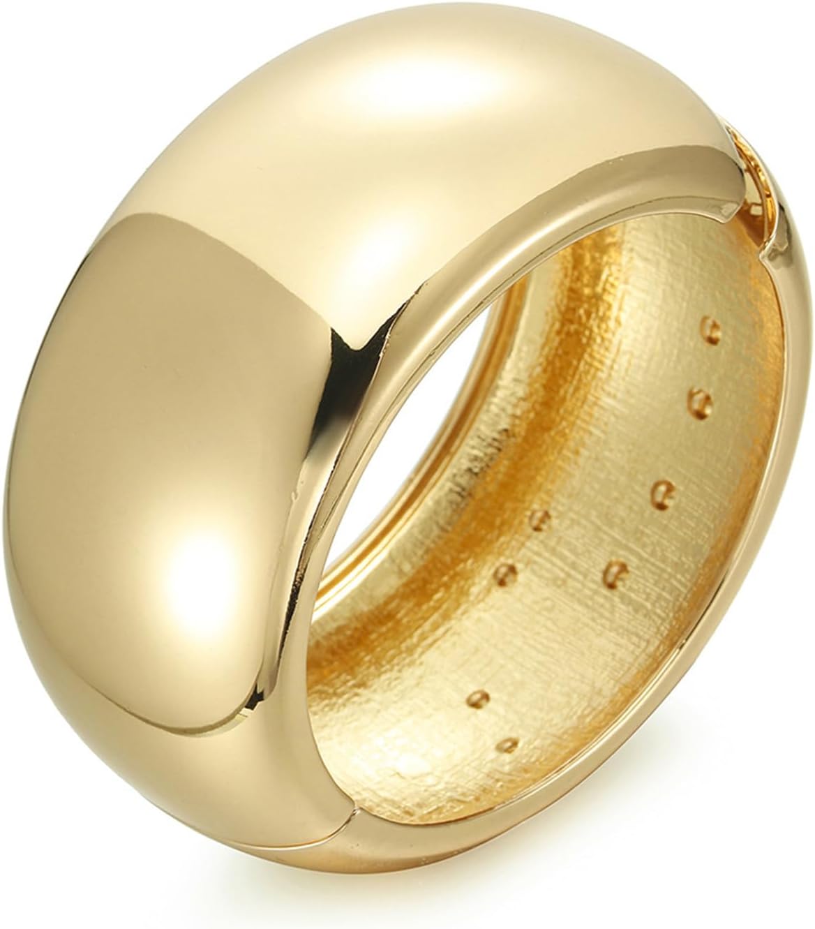 YMBYCM Chunky Gold-plated Bangle Bracelets for Women Trendy Wide Chunky Cuff Bracelets Hammered Irregular Wrist Cuff Wrap Bracelet