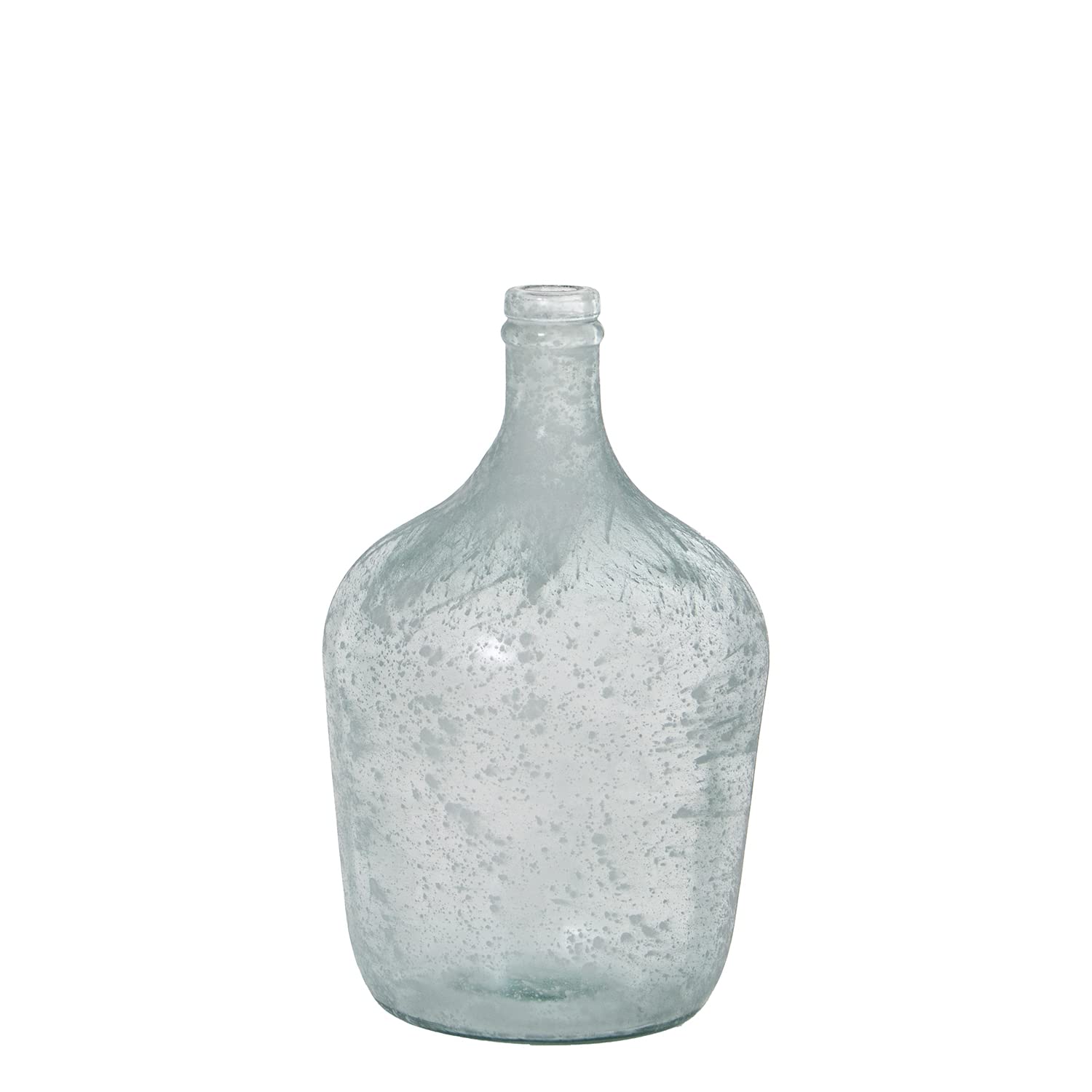 Vase en verre recyclé blanc bouteille 4l DRW 18x30cm bonbonne