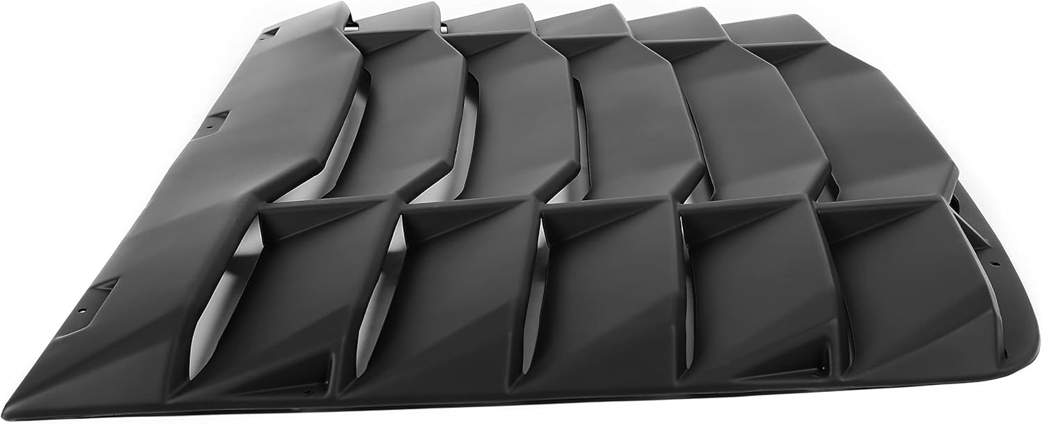 KUAFU Rear Window Louver Compatible with 2016-2020 Honda Civic 2-Door Coupe Windshield Sun Shade Cover ABS Plastic Black