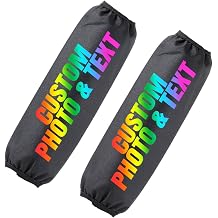 Custom Motorcycle Shock Covers Personalized Waterproof Nylon Shock Absber Covers, Scratch-Resistant Suspension Protector, Universal Fit for Most Motorcycles Nylon