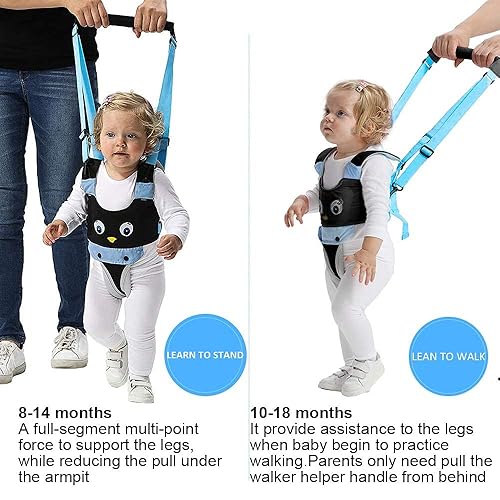 Miniatura 5 de ORANGEHOME Arnés para caminar para bebé y 2 pares de rodilleras ajustables de pie y caminar ayudante de aprendizaje para niños pequeños de 7 a 24