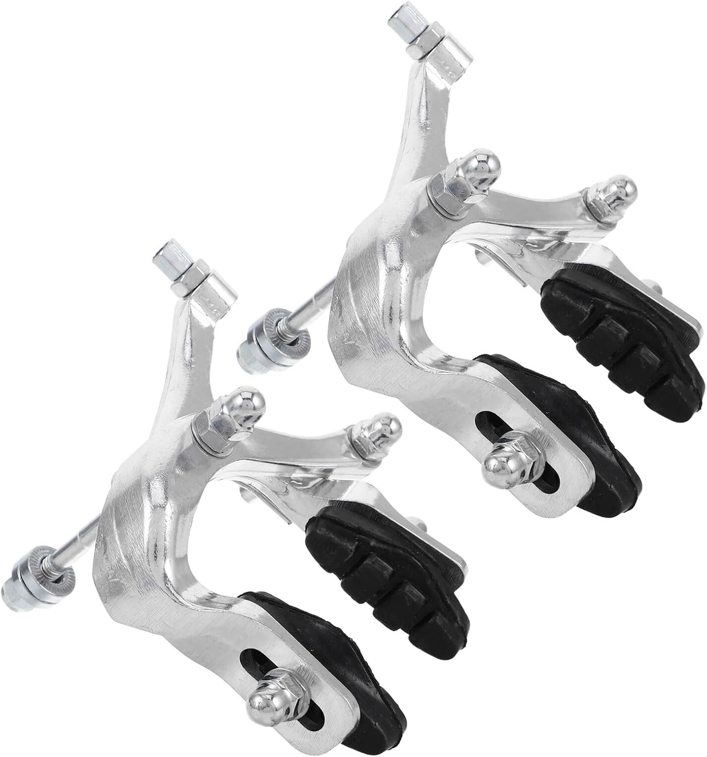 2pcs Road Bike Brake Calipers Set Front Cycle Brake Clamp Compatible with Fixed Gear and Road Bike Rims Bicycle Replacement Parts for Cycling