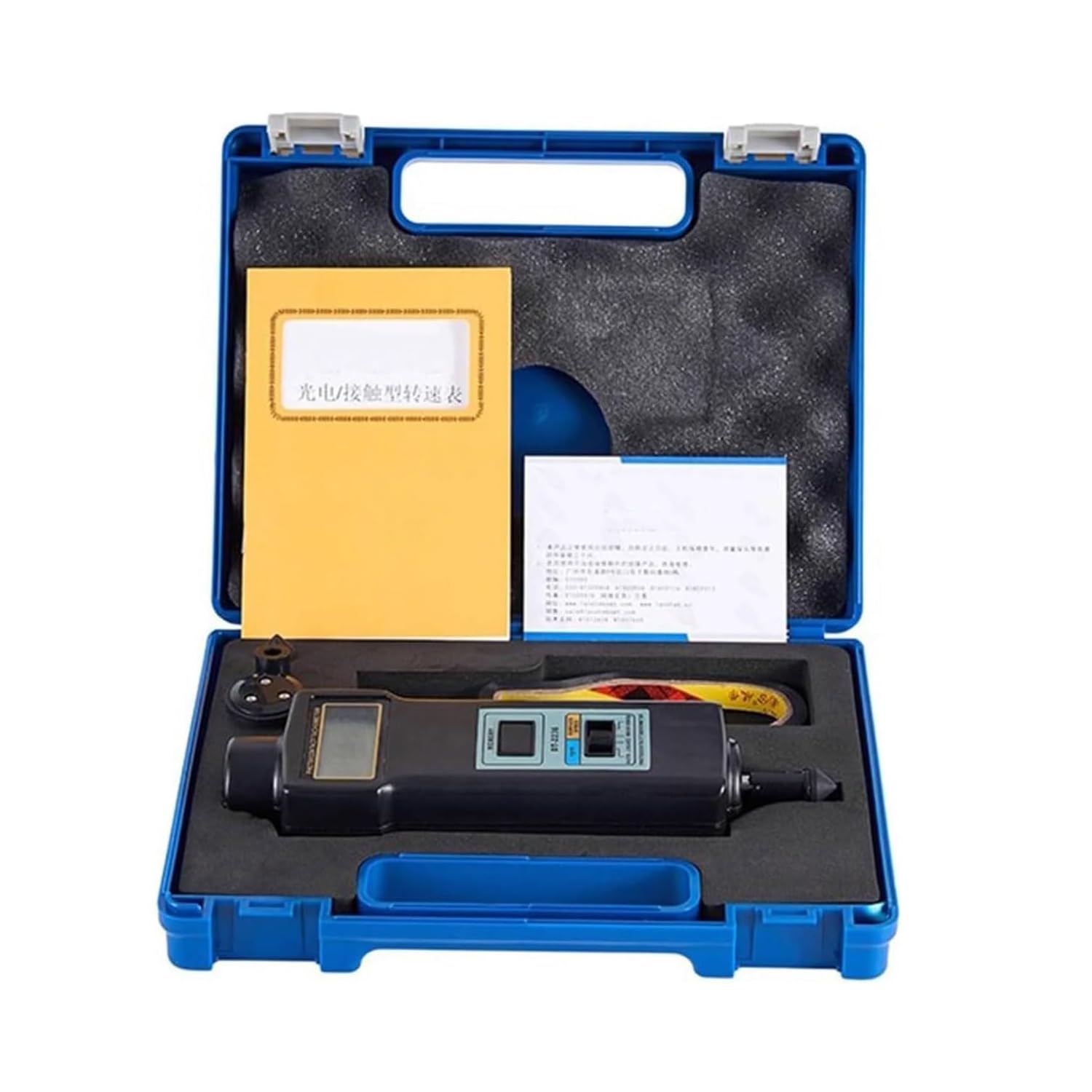 Digitaler Drehzahlmesser, Digitaler 2 in 1 Drehzahlmesser, mit 3 Sonden, zur Messung der Linearen Geschwindigkeit, Hochpräziser Testerzähler, für Ventilatoren, in der Papier, Kunststoff