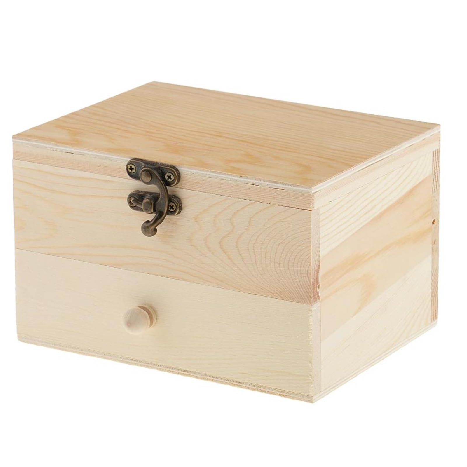 Schmuckkästchen Schmuck Organizer Aus Unlackiertem Holz Klassische Schmuckschatulle Mit Schublade Makeup Organizers