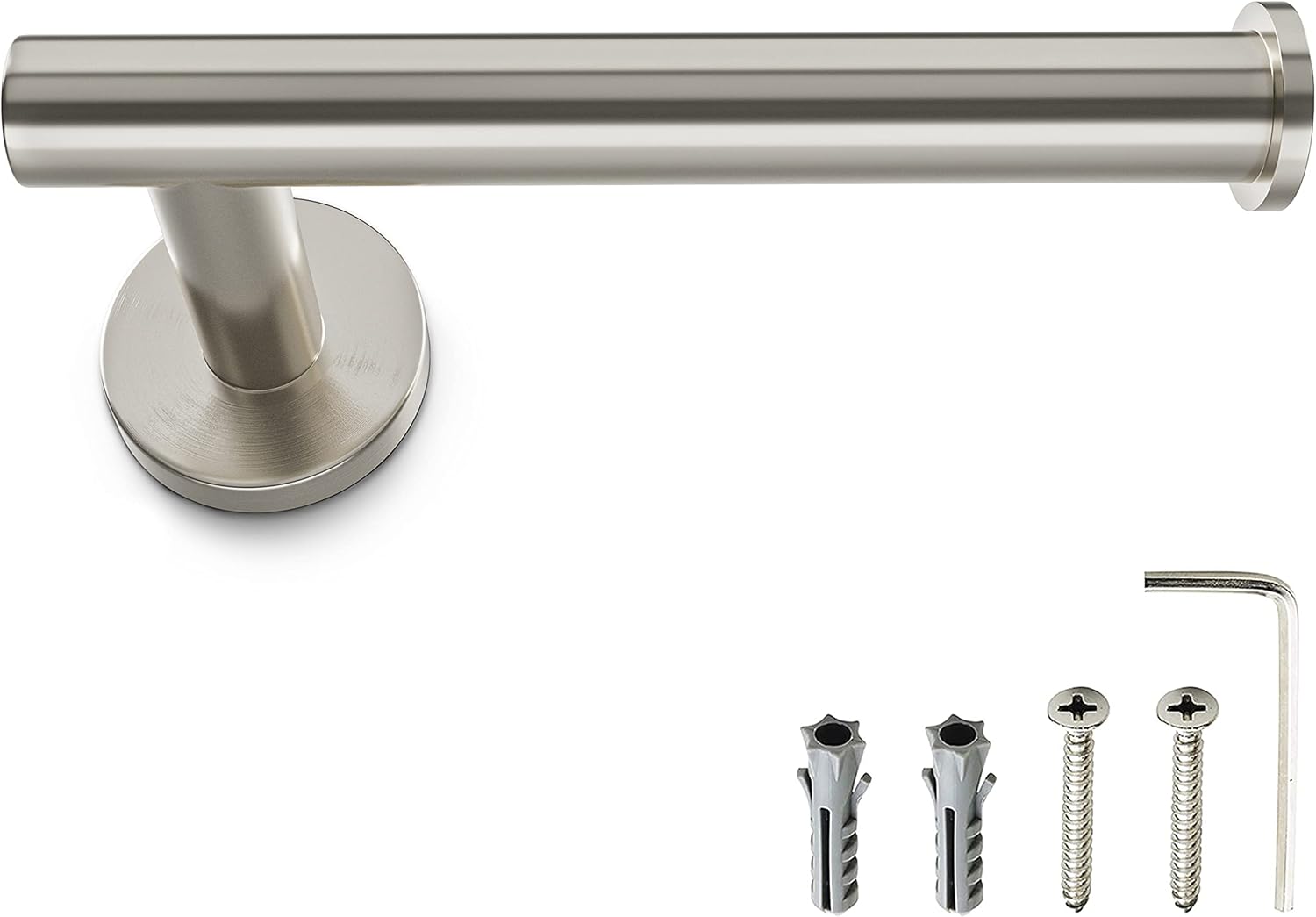 Sayoneyes Brushed Nickel Toilet Paper Holder Wall Mount SUS304 Stainless Steel Rotate Proof &ndash;Toilet Paper Roll Holder for Bathroom, Kitchen,