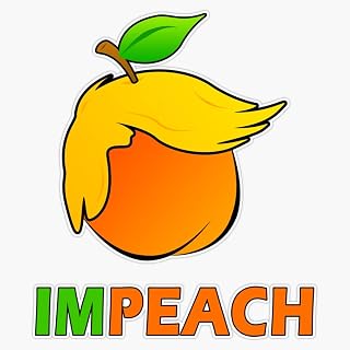 Impeach Funny Peach Face - Anti Trump Sticker Vinyl Bumper Sticker Decal Waterproof 5"