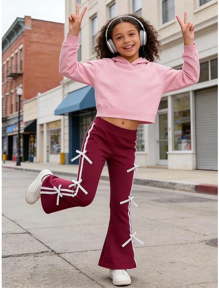 Sizes 7-14 Years Girls 2 Piece Outfit Hoodies & Flares Treen Girls Fall Winter Clothing Set 2025 - Image 3