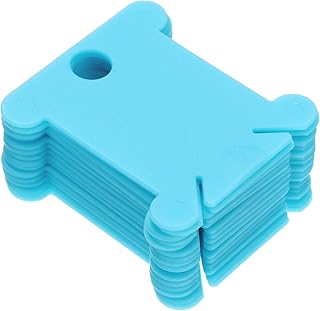 PATIKIL Bobinas de Plástico para Hilo Paquete de 150 Tarjetas de Hilo de Algodón Cruzado para Manualidades Costura Almacenamiento de Bordado Color Azul Puro