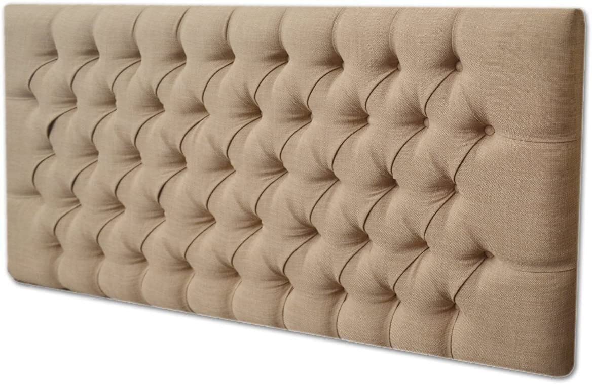 luxisleepltd,Alton Linen Turin Fabric Upholstered Headboard 26"/30'' Height in Sizes 3ft 4ft 4ft6 5ft 6ft (Charcoal, 4ft6 Double,30''Height)
