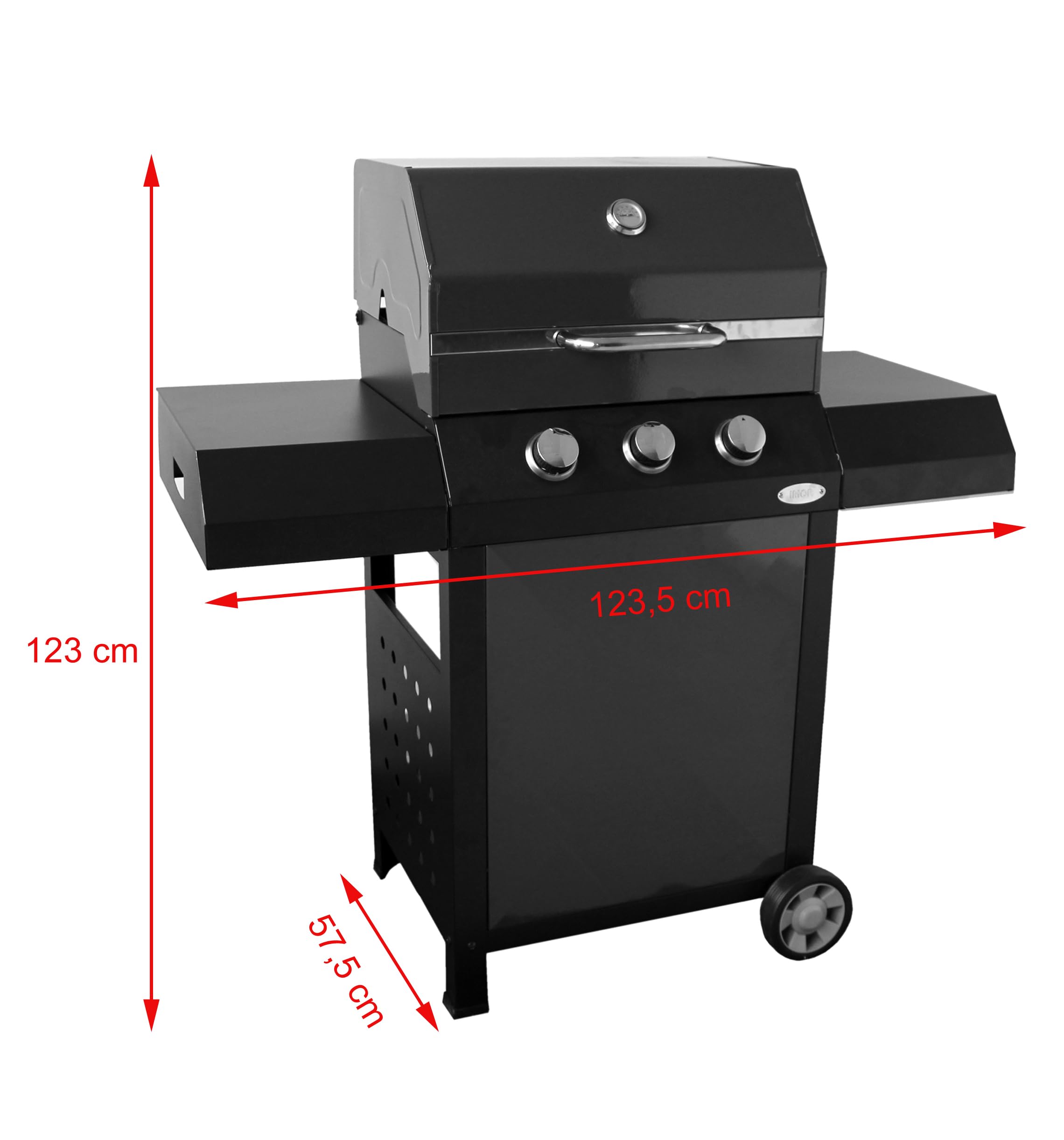 Barbacoa de gas CAZORLA BLACK - 3 quemadores - IMOR