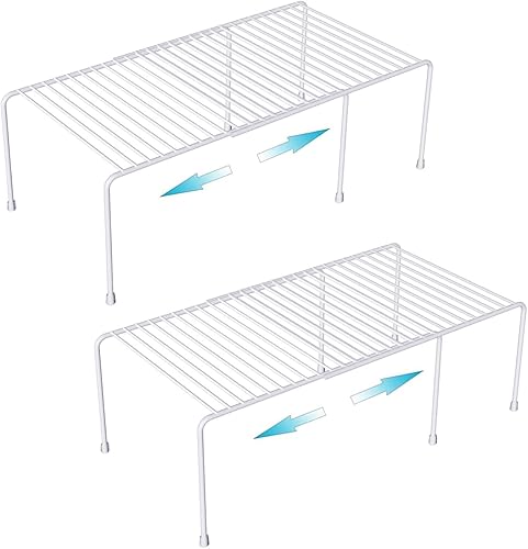 Homics Organizador de estantes de gabinete expandible estante de congelador estante de especias organizador de despensa de cocina organizador de