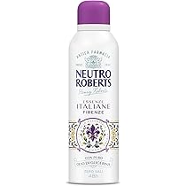 Neutro Roberts, Deodorante Spray Firenze, Senza Sali di Alluminio, Zero Macchie, con Olio Essenziale di Iris e Ambra Grigia, Con Puro Olio di Glicerina, Deodorante Donna e Uomo, 200 ml, 48h