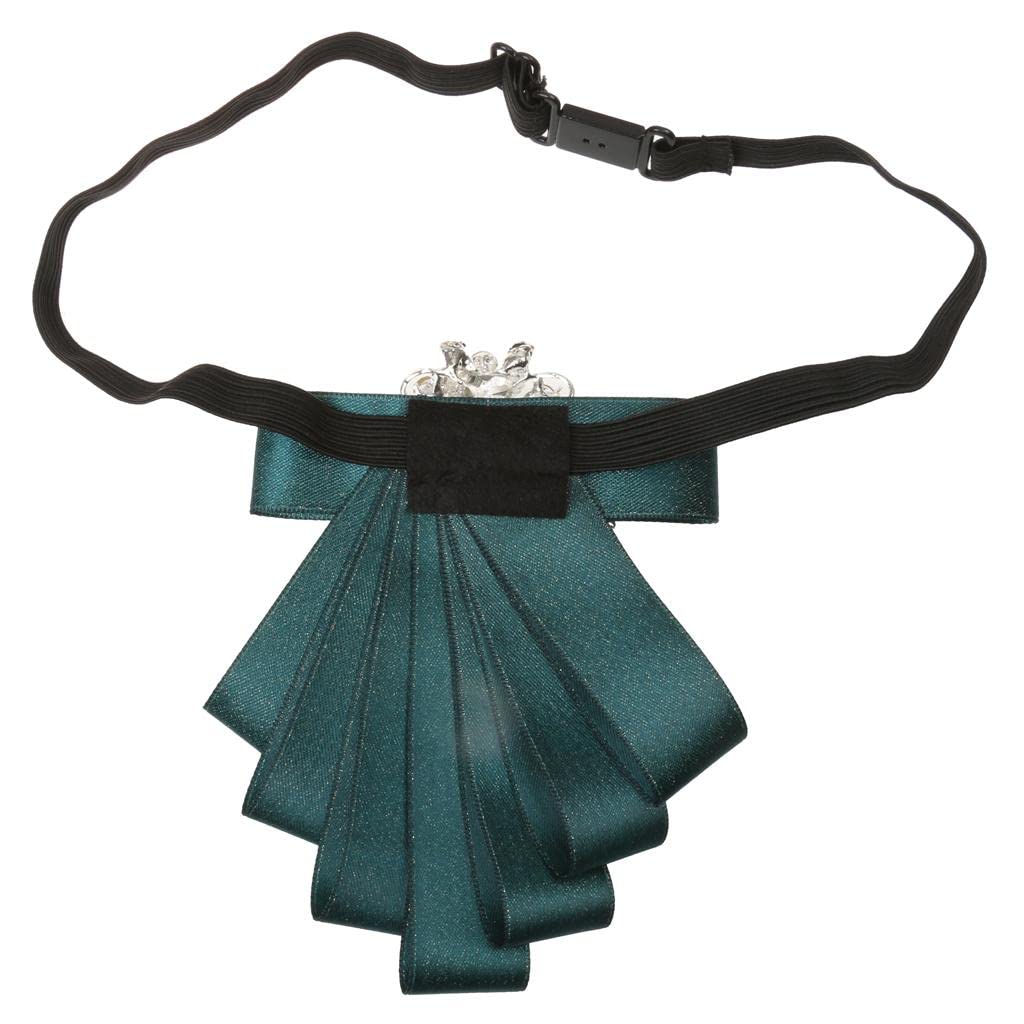 Papillon da uomo per matrimonio, festa, ballo, nastro Diamand Neckwear verde, verde scuro, 12 x 8,5 cm