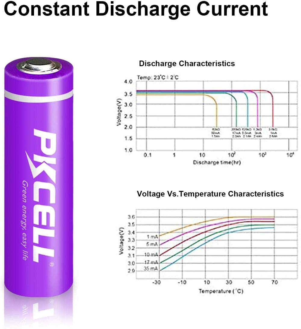 Amazon | ER14505 14505 S14500 3.6v AA 2400mAh Li-SOCl2バッテリー