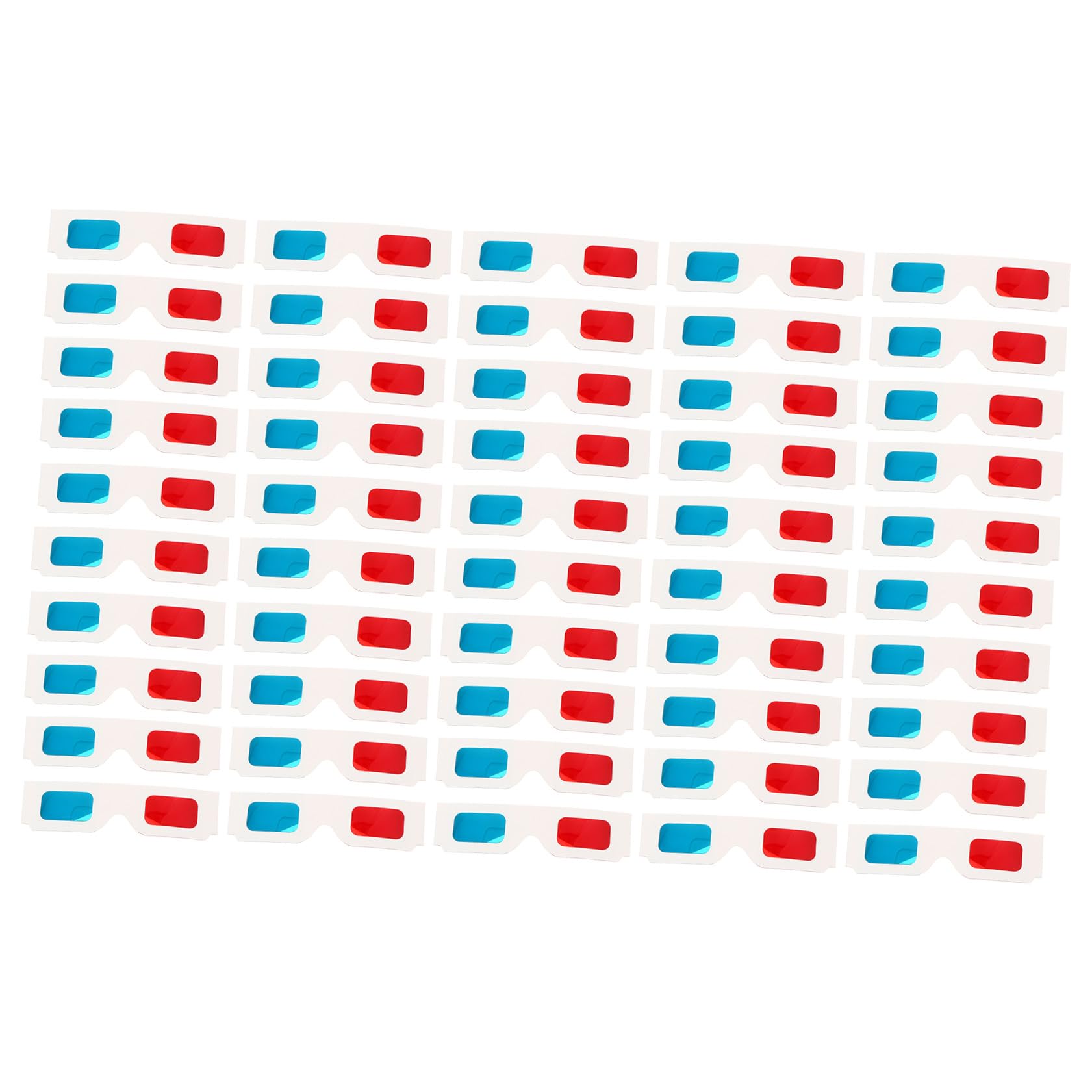 Artibetter Occhiali 3d Anaglifi Usa e Getta in Carta, Confezione da 100 Pezzi, Esperienza Visiva Spettacolare, Leggeri e Portatili per Cinema e Film a Casa