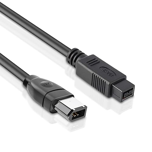 Vista 31 de FireWire - Cable de 800 a 400 de 9 pines a 4 pines de 6 pies, DV a Firewire Cables IEEE 1394 Firewire 800 de 9 pines/6 pines para Mac Pro, MacBook