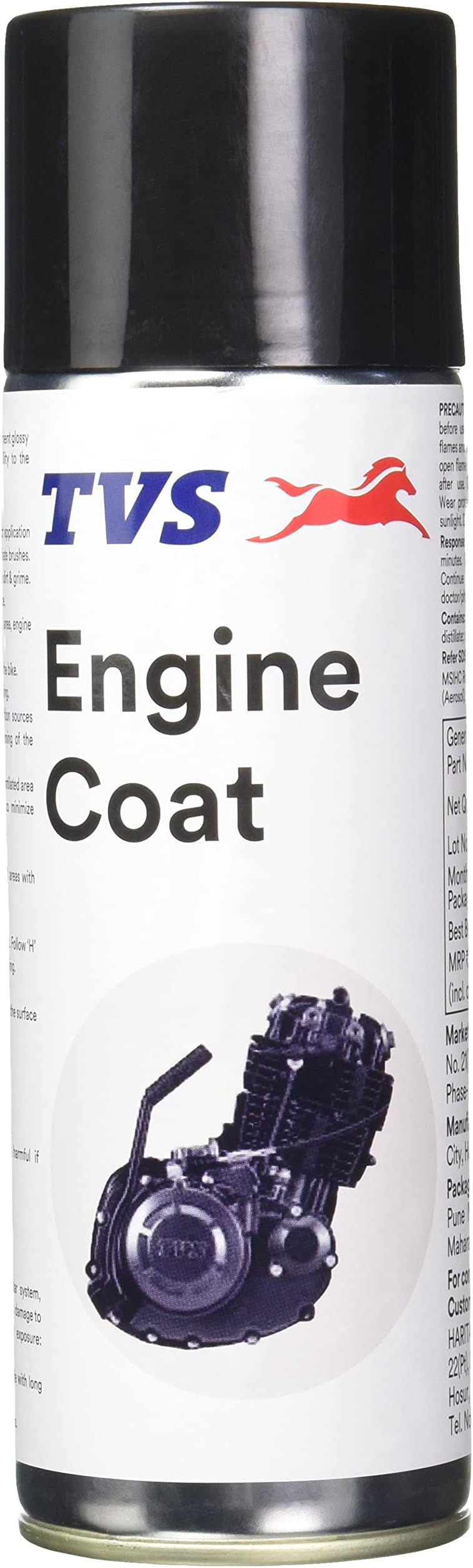 TVS Engine Coat for Bikes, Protects Against Dust and Friction, Maintains Glossy Appearance with Easy Maintenance