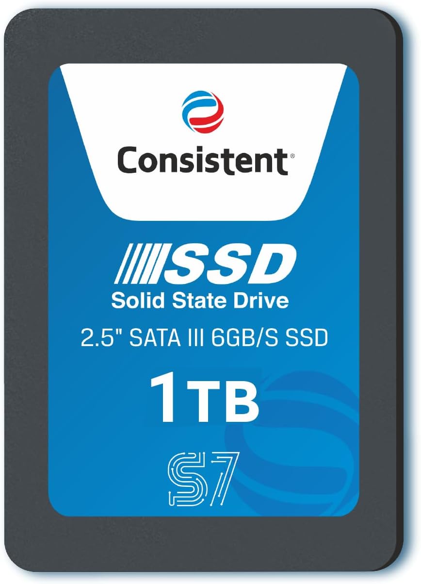 Consistent 2.5 1 TB SSD with SATA III Interface, 6Gb/s,Read/Write Speed Upto - 570/500 MB/s, 5 Years Warranty.
