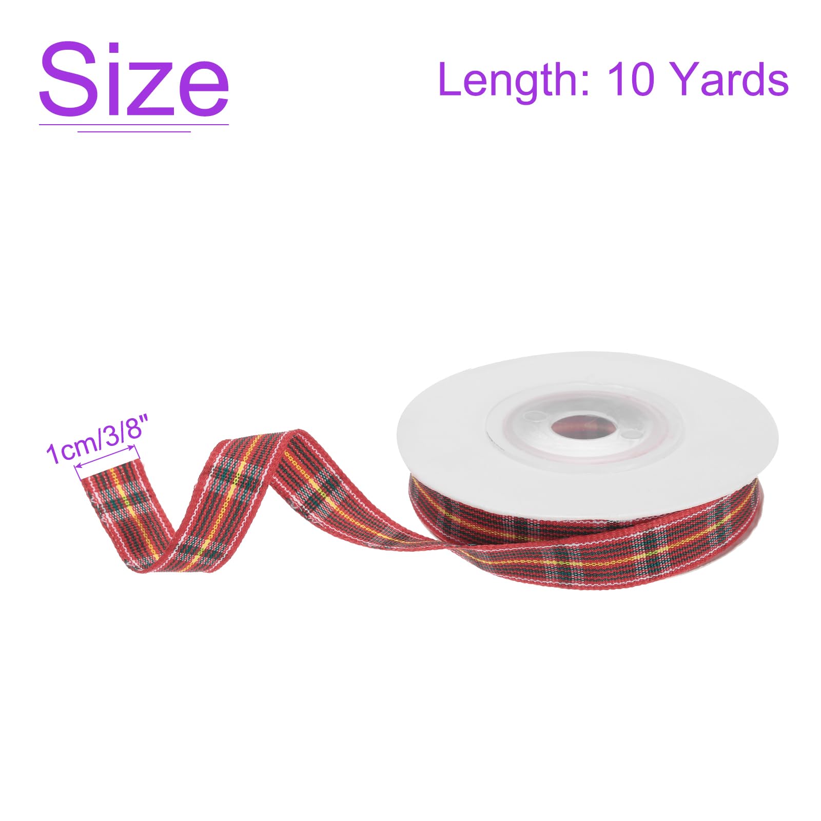 DMiotech 3/8 Inch 10 Yards Gingham Ribbon - Image 3