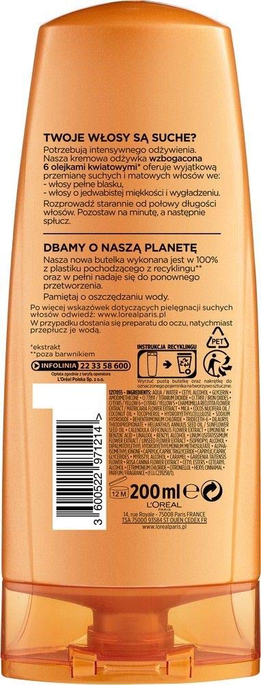 L'Oreal Paris Hair Care Elseve Magiczna Moc Olejków Kremowa Odżywka Do Włosów Suchych 200 Ml