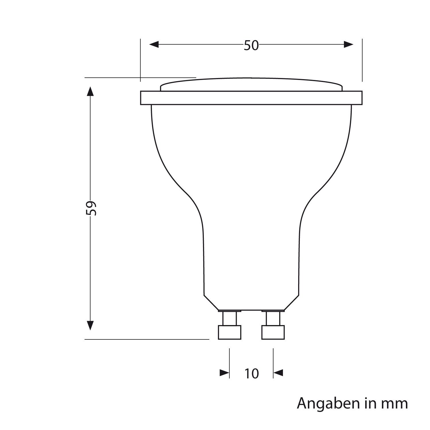 Plafonnier LUNARA, Deux Flammes Avec Ampoules LED GU10 450lm
