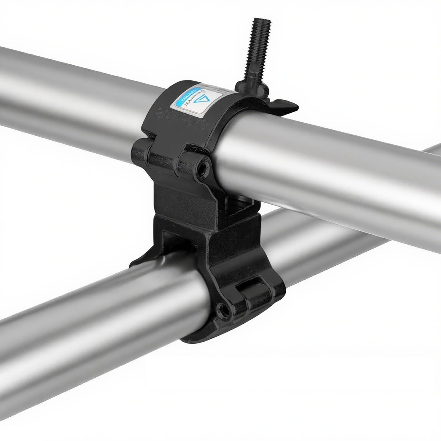 Juego de 4 Abrazaderas Metálicas para Truss - Sujetadores de Aleación Aluminio Negro Monobloque para Tubos 49-51mm - Fijación Escénica Profesional para Iluminación