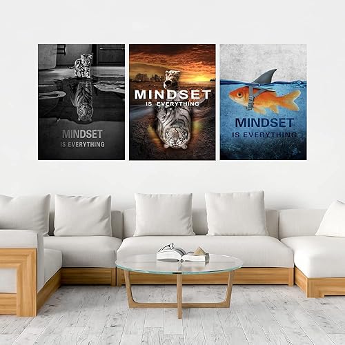 Miniatura 8 de Éxito - Pintura inspiradora para pared, decoración de pared de oficina, lienzo motivacional para pared, póster negro positivo inspirador,