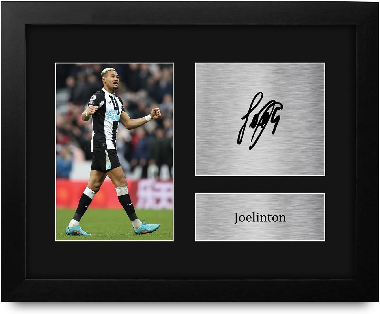 HWC Trading Joelinton Newcastle United 16 x 12 inch (A3) Printed Gifts Memorabilia Signed Autograph Photograph Display for Football Fans and Supporters - 16" x 12" Framed