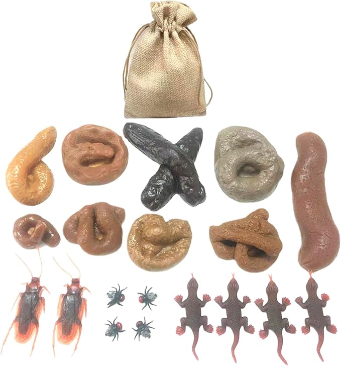 Virtcooy 5 Pcs Fake Poop Prank Tool Funny Joke Tricky Toys Turd Tool
