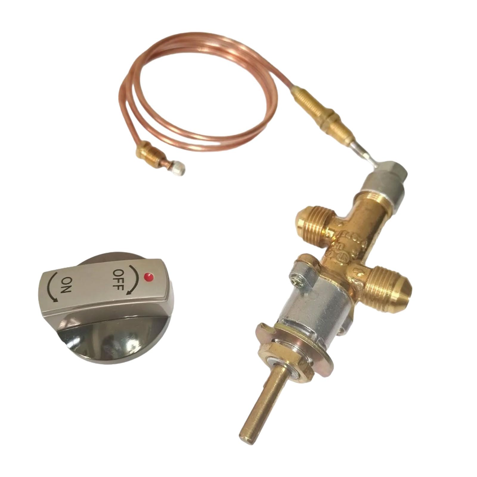 Adaptateur de contrôle de fosse thermocouple avec bouton basse pression pour barbecue
