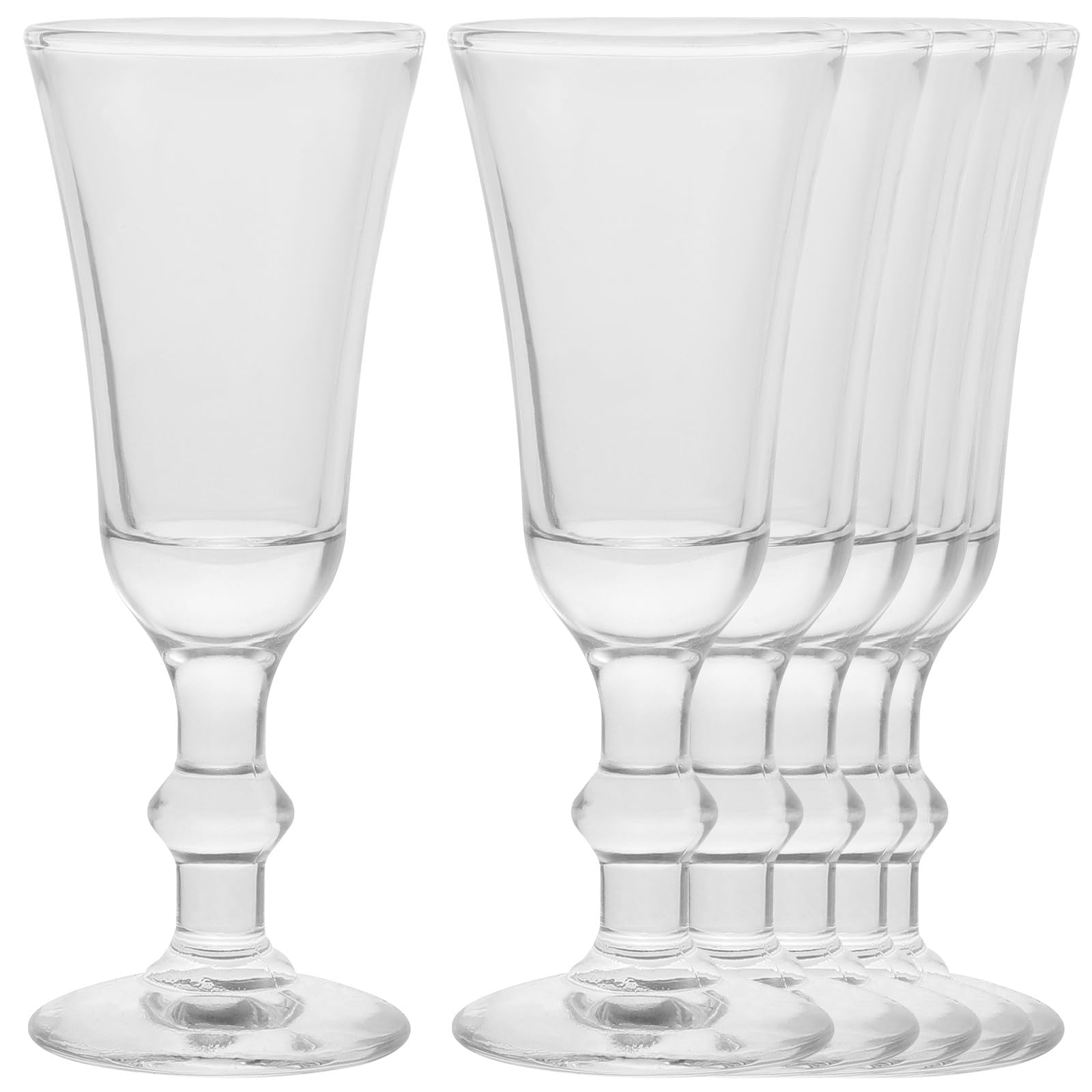 Beaupretty 6 Copas de Champán de Cristal Transparentes para Fiestas, Bodas y Cócteles, Flautas para Vino y Licor, Vidrio Resistente para Uso Doméstico y Profesional, Set de 6 Unidades