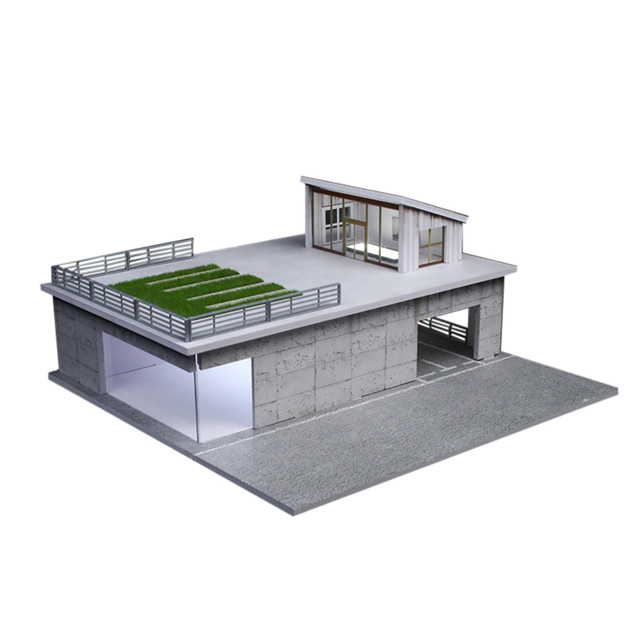 Modello moderno del garage della villa di Diorama della scala 1:64