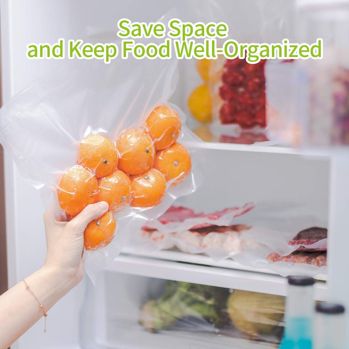 Black Friday Sale 2022 TAILINK Food Saver Vacuum Sealer Bags Rolls-Vacuum Food Saver Bags Keeps Food Fresh,Suitable For Preservation Of Fruits and Vegetables,3 Rolls