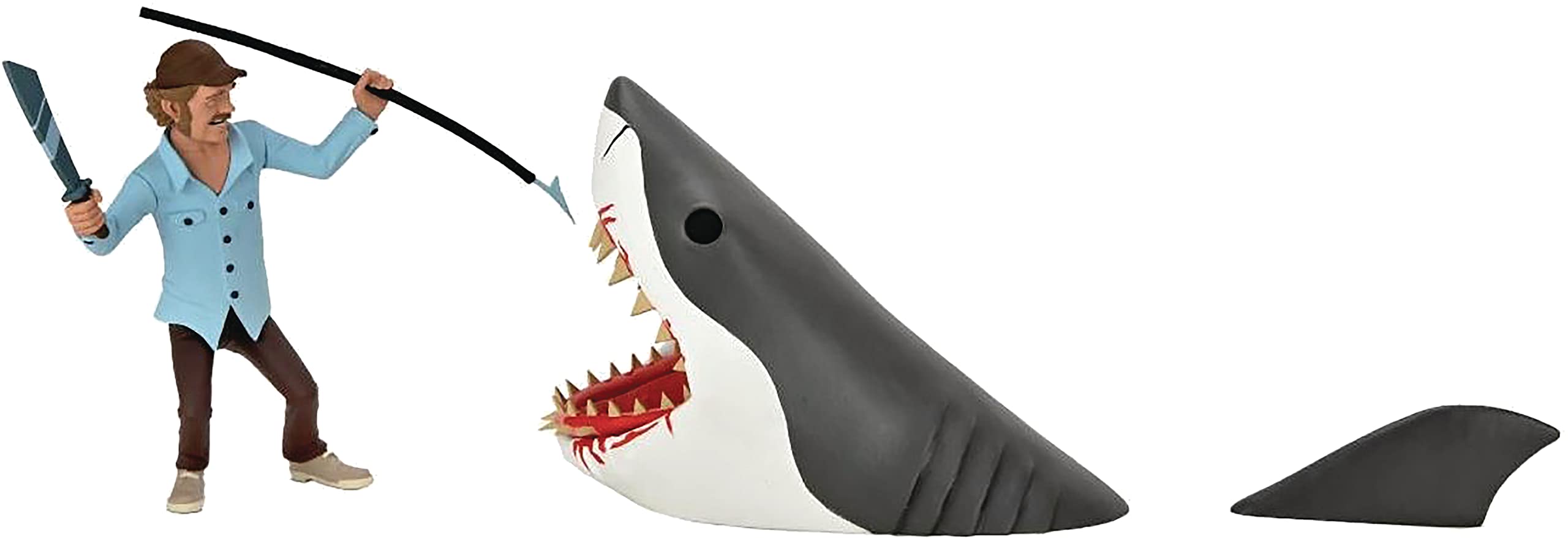 Neca - Figurine Les Dents de le Mer - 2-Pack Quint & Shark Toony Terrors 15cm - 0634482033463