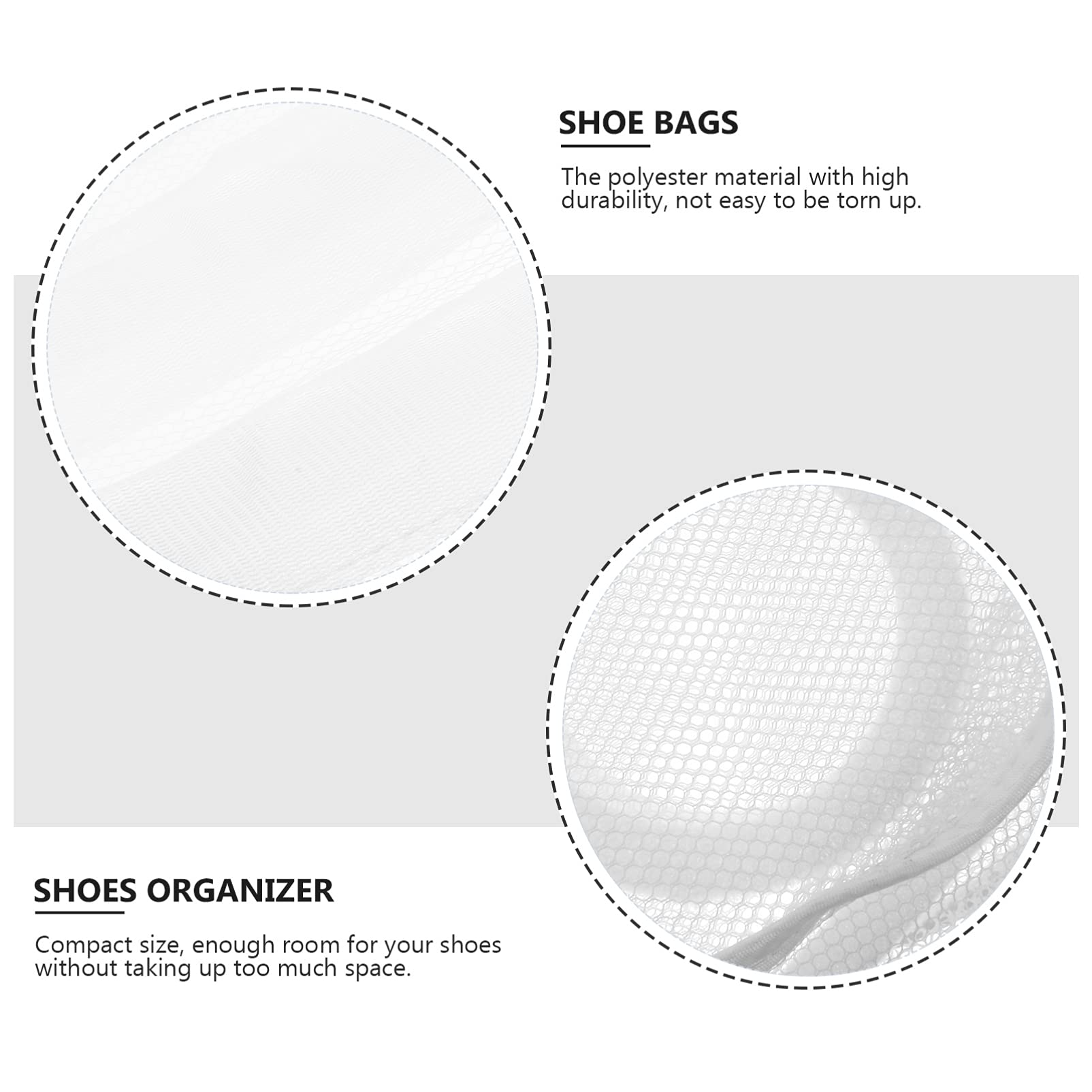 Alipis 6piezas Bolsas De Lavado Para Zapatos Funda De Malla Para Lavadora Organizador De Calzado y Almacenamiento Protección Para Zapatillas y Ropa Delicada