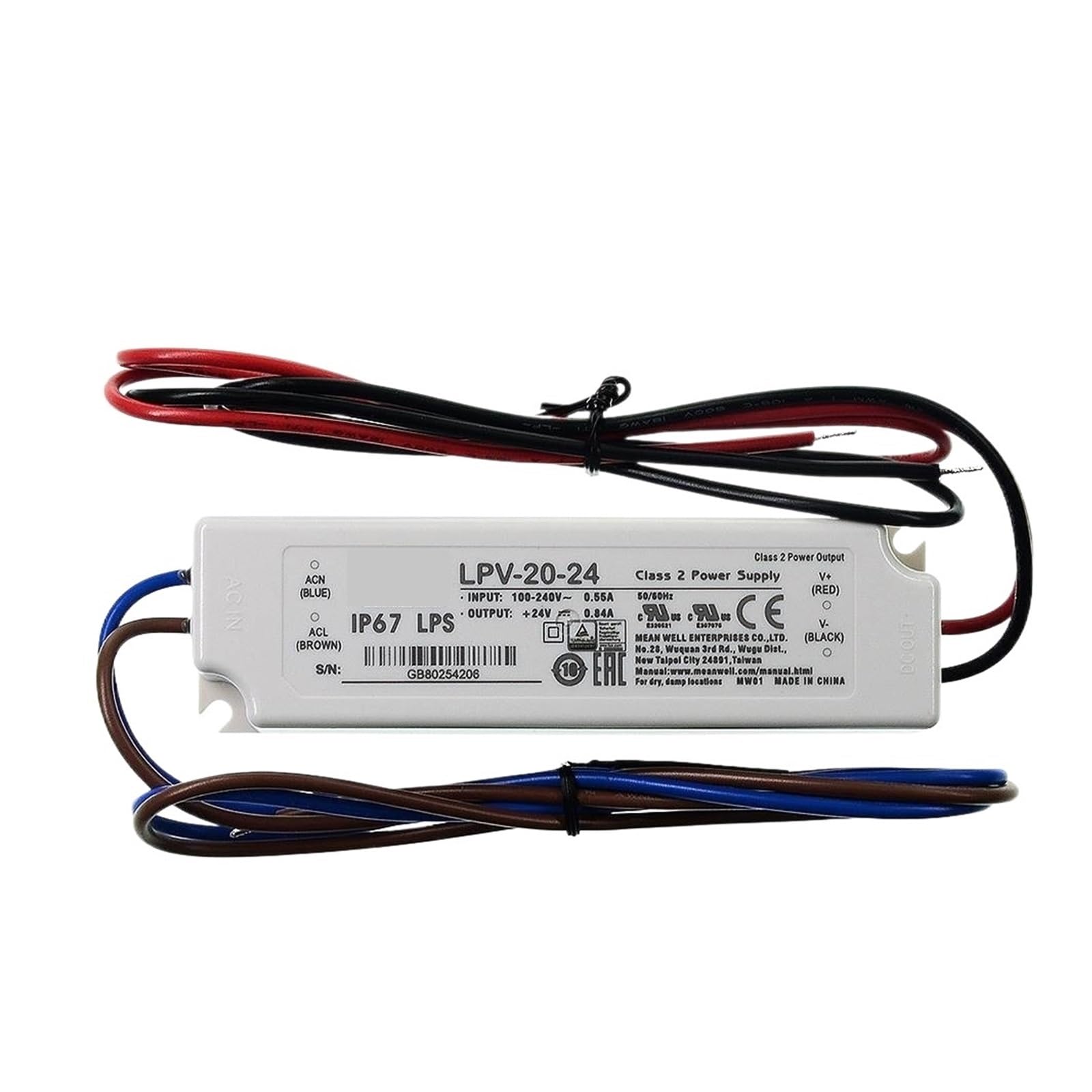 MUYTQAERG LPV-20-5 LPV-20-12 LPV-20-15 LPV-20-24 Constant IP67 Switching Power Supply 20W 5V12V15V24V
