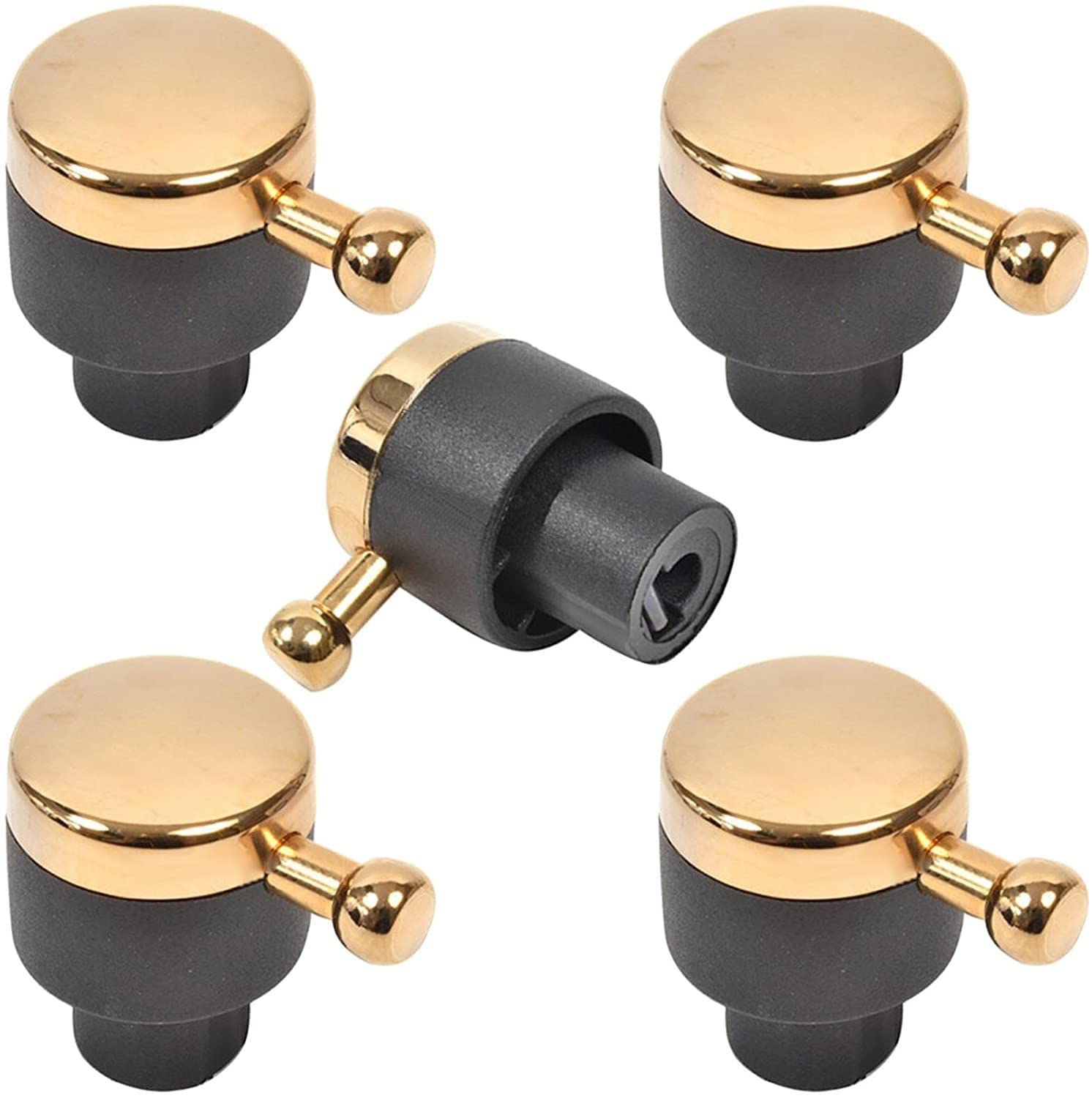 Spares2go Drehknopf kompatibel mit Falcon Backofen Herd (5 Stück, Gold)