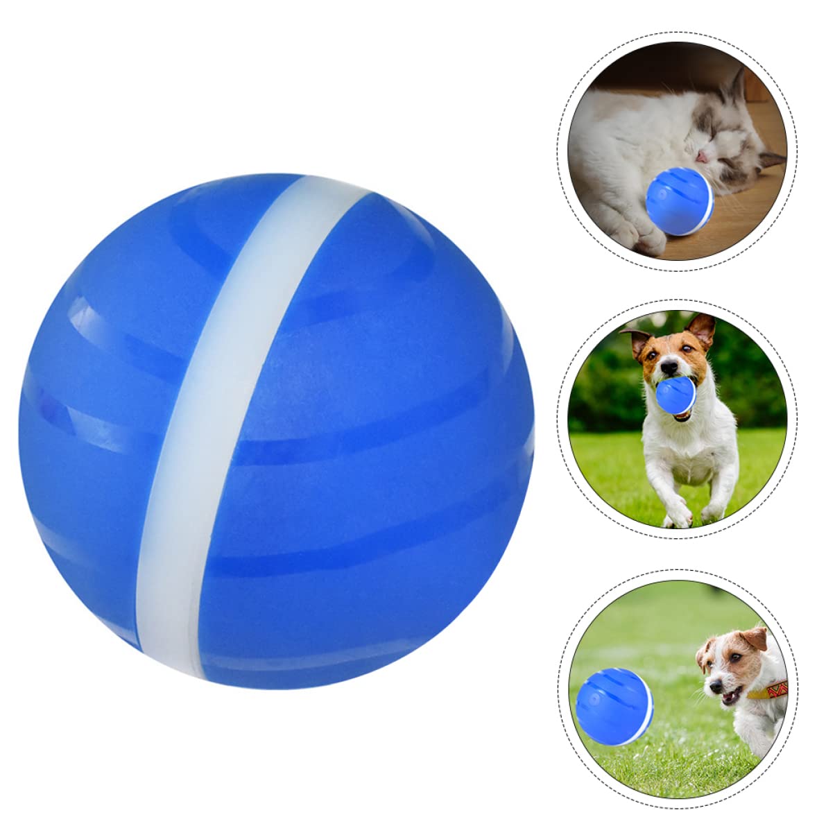 Happyyami Bola Interactiva Automática para Gatos Juguete De Mascota Recargable por USB Luz Parpadeante para Estimulación y Diversión De Gatos y Diseño Que La Atención De Mascota