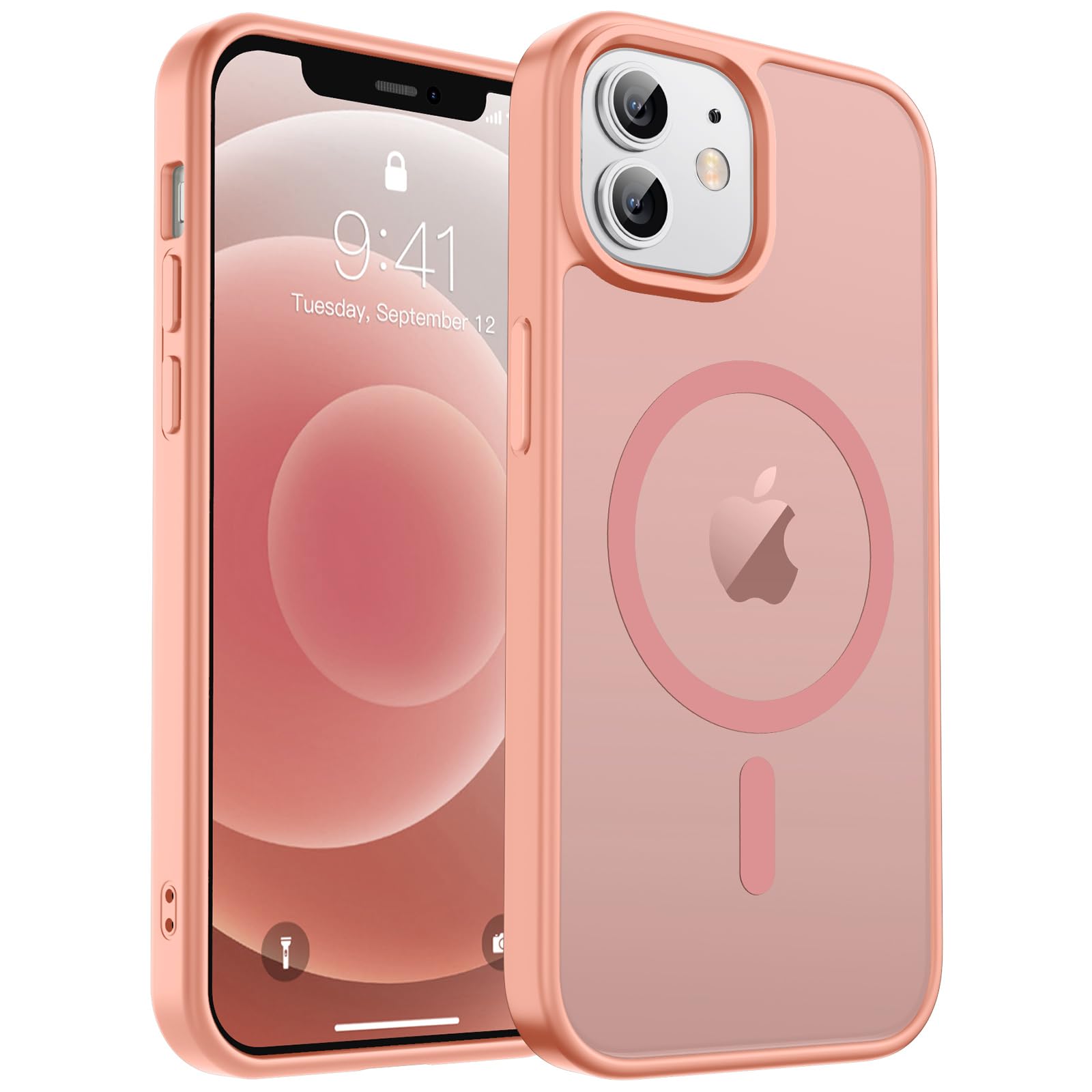 zapica Magnetic for iPhone 12 Case & iPhone 12 Pro Case, Light Pink Light Pink Iphone 12/12 Pro 6.1''