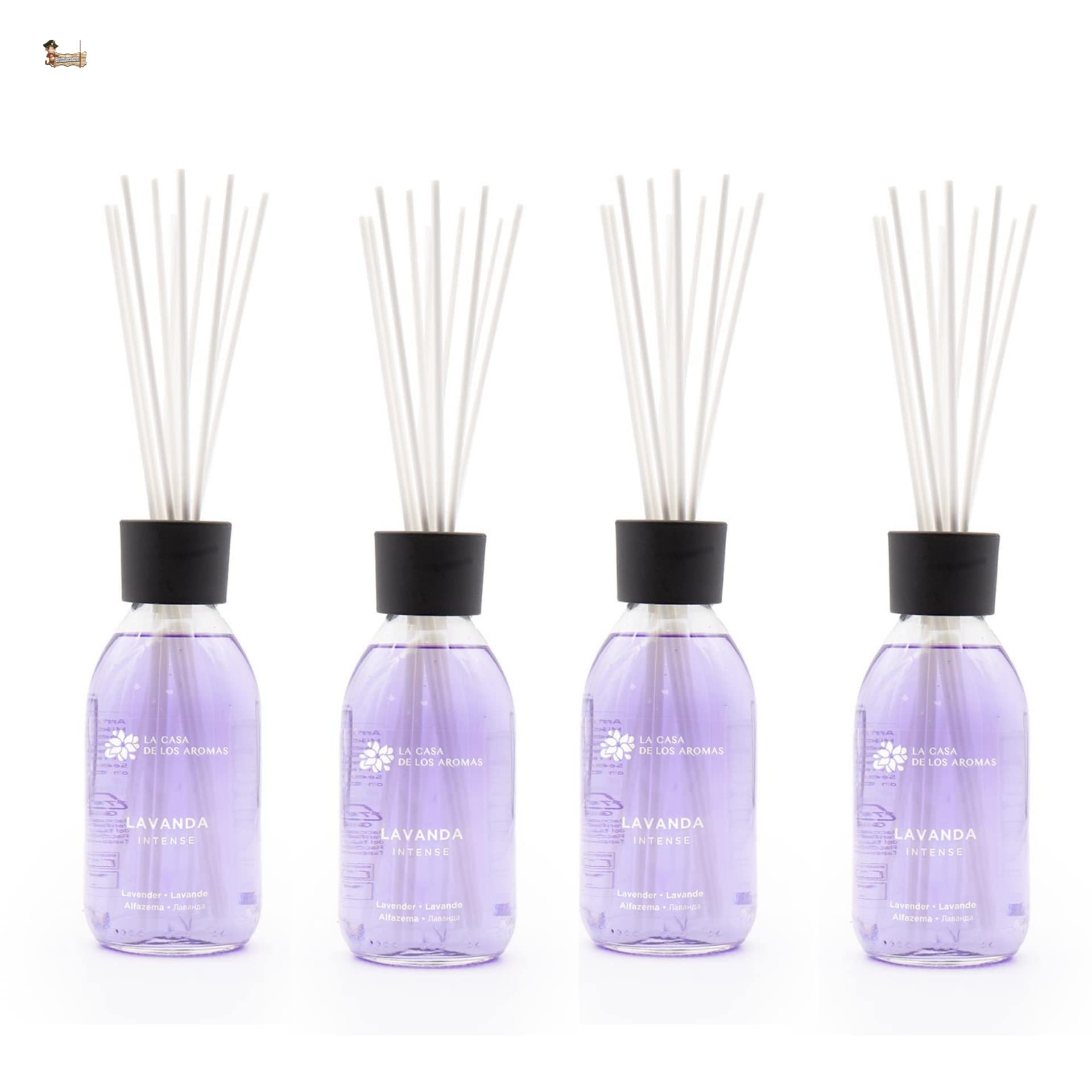 BricoLoco.com. Lufterfrischer, intensiver Lavendel, bequemer und sicherer als Kerzen, Lufterfrischer für Zuhause, Zimmer, Mikado (4)