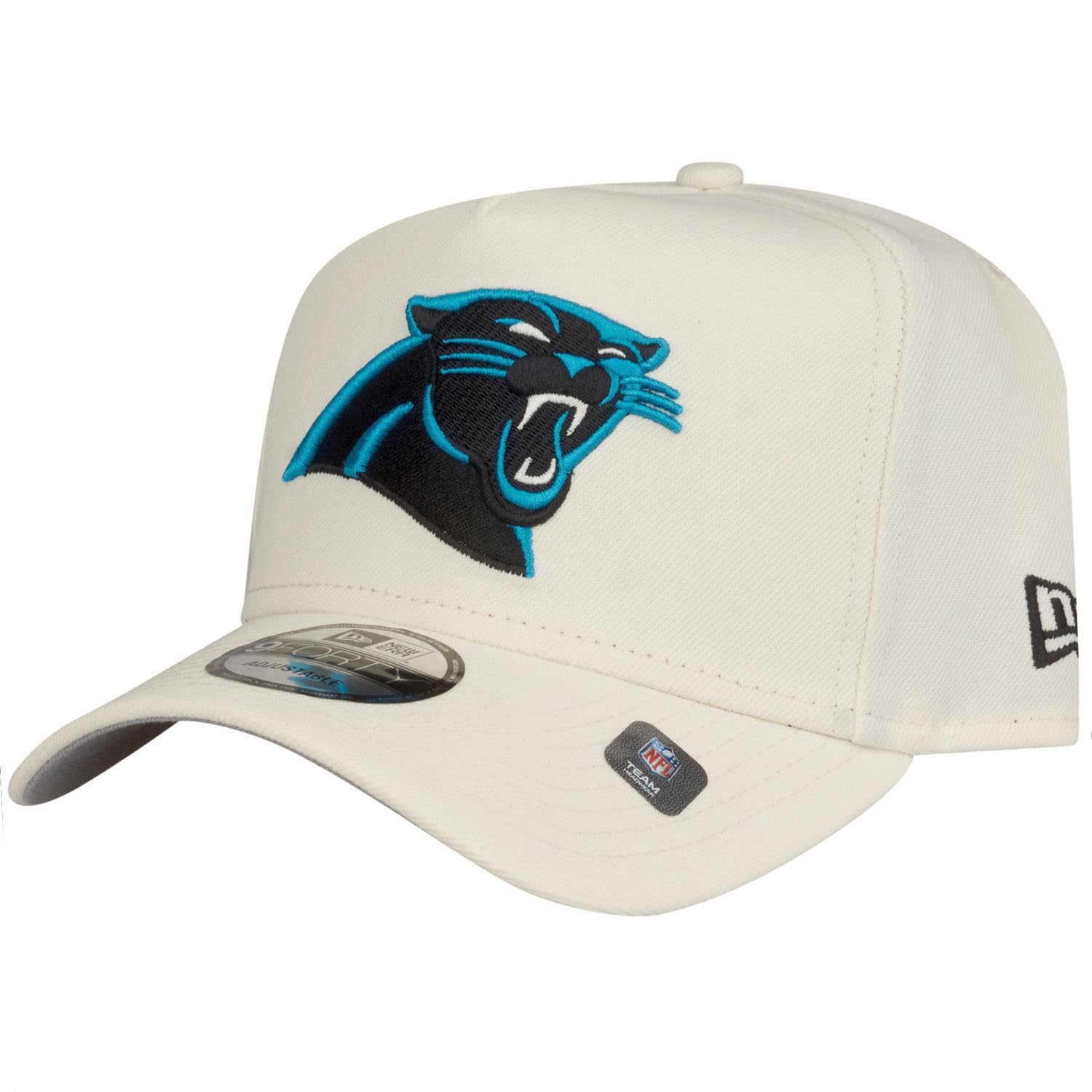 New Era Unisex Carolina Panthers 9Forty A-Frame Cap - Chrome White - One Size