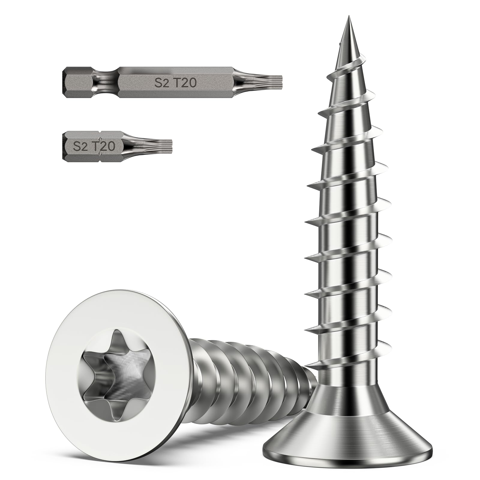 100 Pcs M4 x 20mm Wood Screws, Torx Head Star Drive