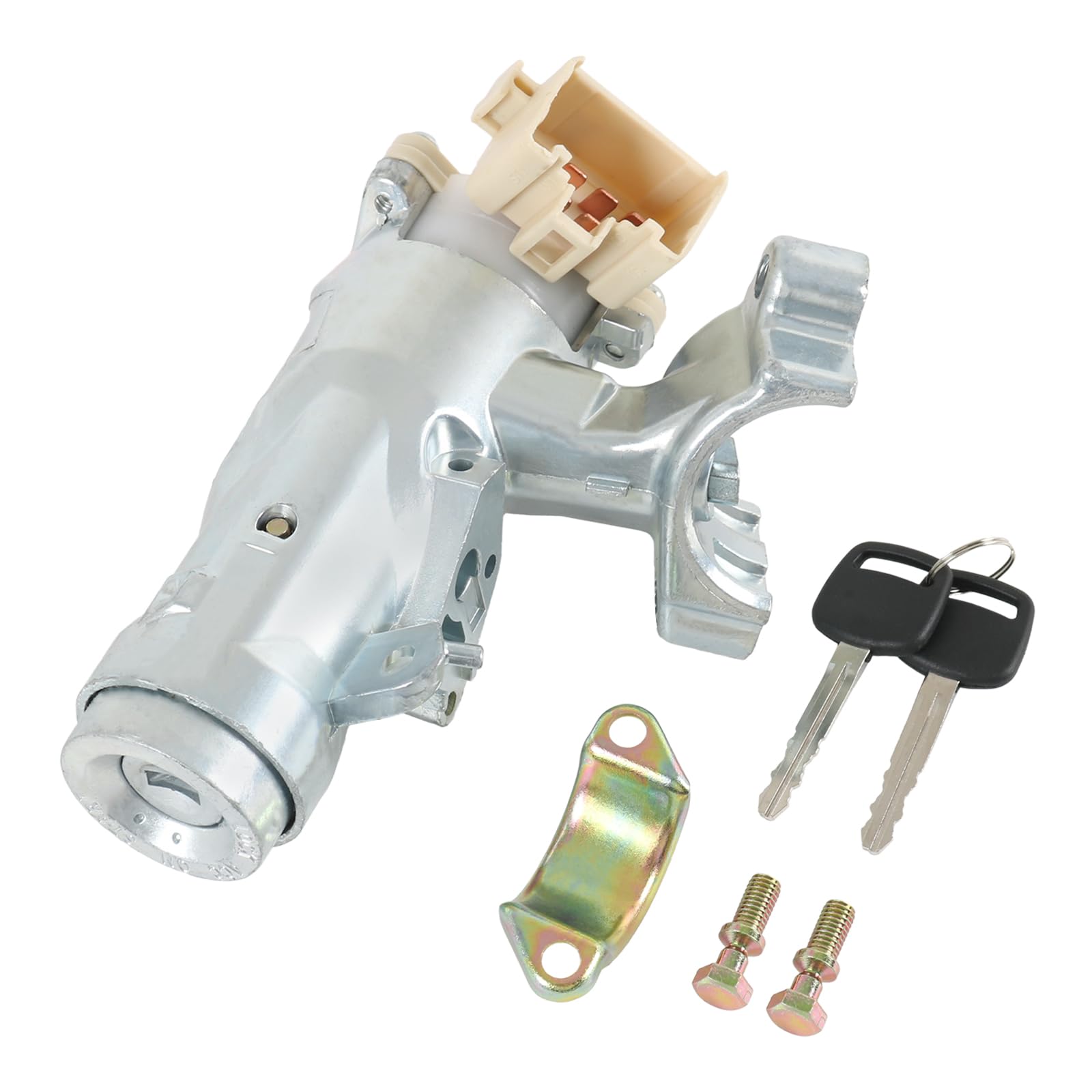 RUIANOMG Ignition Switch Lock Cylinder with Keys Replacement for Corolla 1998-2002 RAV4 1998-2000, Replace 450201211 45020-38-1